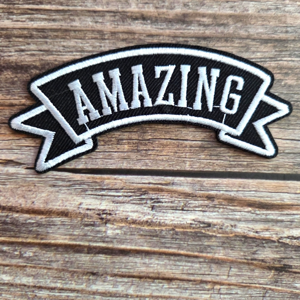 Amazing Banner Hipster Punk Rock Embroidered Iron on Patch